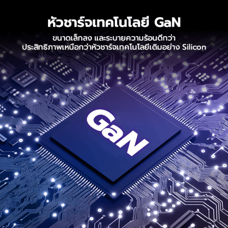 หัวชาร์จ 65W ZTEC ZA652 รองรับเทคโนโลยีชาร์จด่วน PD ขาปลั๊กไทย ได้รับมาตรฐาน มอก._8